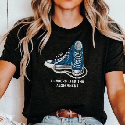 I Understand the Assignment Vote Blue Election Shirt, Kamala Harris Sneakers Save Democracy Tshirt, Nasty Woman 2024 Activist Shirt