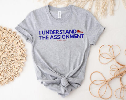 Vote Blue "I Understand the Assignment" Tee, VP Sneakers Save Democracy T-shirt, Kamala Shirt, Positive Election Shirt, Voting Activist Gift