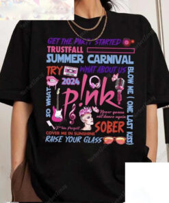 P!nk Pink Singer Summer Carnival 2024 Tour Shirt, Pink Fan Shirt, Pink Concert Sweatshirt, Music Tour 2024 Shirt, Trustfall Album Tee