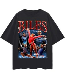 Simone Biles T-Shirt, 2024 Simon Biles Bootleg Tee, Jonathan Owens Simone Biles Tee