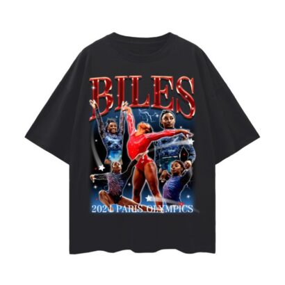 Simone Biles T-Shirt, 2024 Simon Biles Bootleg Tee, Jonathan Owens Simone Biles Tee