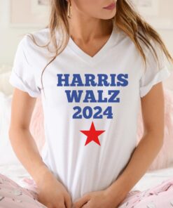 Kamala Harris Walz V-Neck Shirt, Kamala 2024 Shirt, Presidential Election Rally Shirt, Kamala Harris Tim Walz Shirt