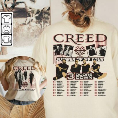 Creed Summer Of 99 Tour Shirt, Music 2 Sides Creed World Tour 2024 Concert 2 Side Unisex Shirt, Hoodie, Sweatshirt