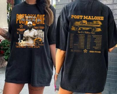 Post Malone Tour Shirt, Music 2 Sides Shirt Post Malone The F-1 Trillion Album 2024 Concert Gift For Fan