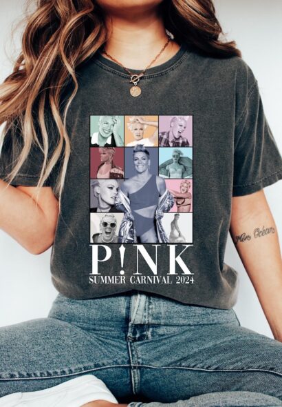 P!nk Pink Singer Summer Carnival 2024 Tour Shirt,Pink Fan Lovers Shirt,Music Tour 2024 Shirt,Trustfall Album Shirt,Concert 2024 P!nk shirt