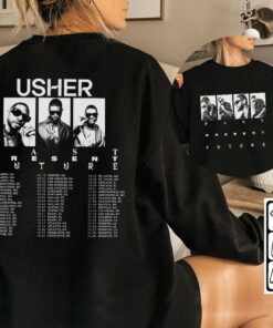 Usher Tour Shirt, Past Present Vintage Music, Usher Tour 2024 Inspired Bootleg 90s Gift 2 Side Unisex Shirt, Hoodie, Sweatshirt