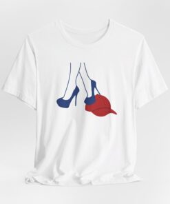 Kamala Harris T-Shirt Harris Walz Campaign Shirt, Heels stepping on Red MAGA Hat Tee, Tee, Political Tee