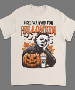 Michael Meyers Just waiting For Halloween Shirt, Michael Meyers Shirt, Halloween Shirt, Slasher Shirt