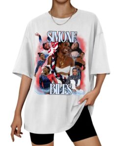 Simone Biles T-Shirt, 2024 Simon Biles Bootleg Tee, Jonathan Owens Simone Biles Tee