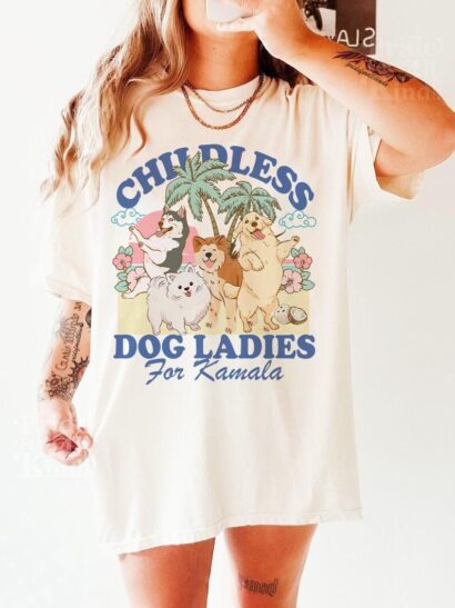 Childless dog ladies for kamala shirt, Childless dog lady Shirt, Kamala harris shirt