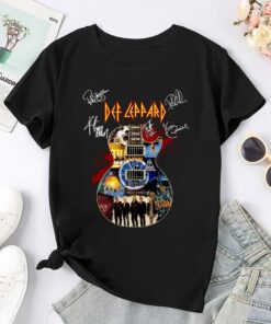 Def Leppard Siagntures Guitar T-Shirt, Def Leppard Band Shirt, Def Leppard 90s Vintage Shirt, Def Leppard Rock Music, Def Leppard Tour 2024