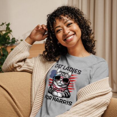 Cat Ladies for Kamala Harris 2024 Women's Relaxed T-Shirt