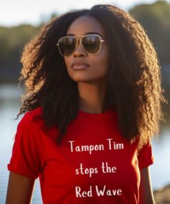 Tampon Tim Stops The Red Wave | Walz | 2024 Election Tee | Vote Tee|T-Shirt | Vo te |Activism|Resist