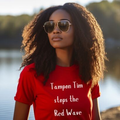 Tampon Tim Stops The Red Wave | Walz | 2024 Election Tee | Vote Tee|T-Shirt | Vo te |Activism|Resist