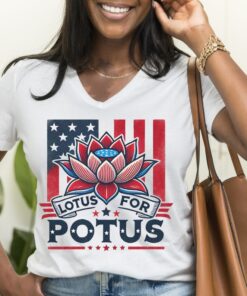 Kamala Harris Shirt, Namaste Lotus Shirt, Election 2024, Im Speaking,Vote Shirt, Anti Trump, V-Neck Tee