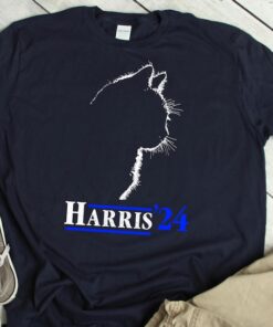 Harris 2024 for President, Kamala Harris Tshirt, Kamala Tshirt, Childless Cat Women Kamala Cat Silhouette Harris 24