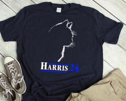 Harris 2024 for President, Kamala Harris Tshirt, Kamala Tshirt, Childless Cat Women Kamala Cat Silhouette Harris 24