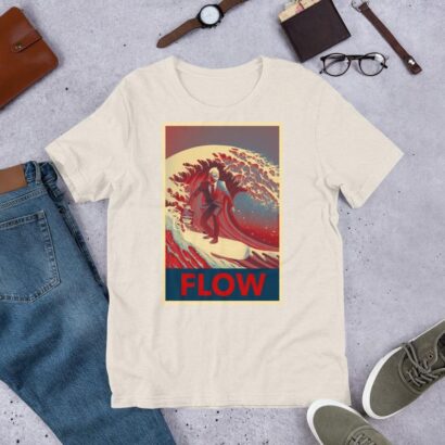 Unisex t-shirt Red Wave FLOW Tim Walz Tampons Feminist