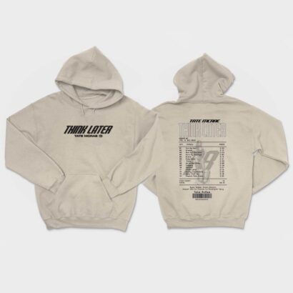 Tate Mcrae Think Later tracklist receipt shirt, Tate Mcrae merch