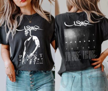 Usher Past Present Future Tour 2024 Shirt, Usher Coming Home Tour Shirt, Usher World Tour Shirt