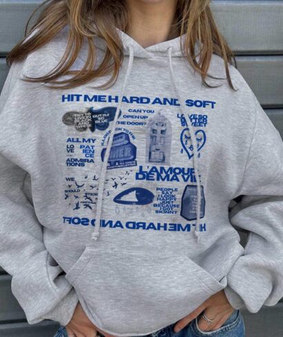 Hit Me Hard and Soft Inspired Hoodie, Album Songs Inspired Hooded Sweatshirt