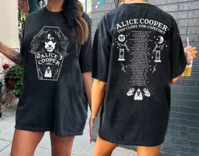 Alice Cooper 2024 Tour Dates T-Shirt,Alice Cooper Rock Music,Vintage, Fan Gift