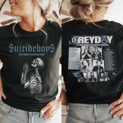 Suicideboys G59 Greyday Tour 90s Shirt, Music 2 Sides Shirt Suicideboys Grey Day 2024 Concert Gift For Fan