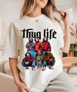 Thug Life Horror Movie Shirt, Friends Horror Characters Shirt, Horror Movie Killers Shirt, Scary Shirt, Halloween Shirt, Friend Horror Shirt