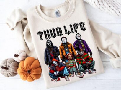 Thug Life Horror Movie Shirt, Movie Killer Shirt, Scary Halloween Shirt, Horror Friend Shirt, Halloween Vibes Shirt, Retro Halloween Shirt