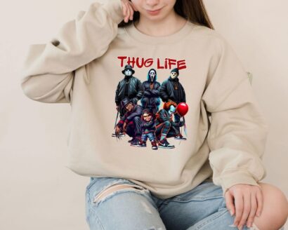 Limited Thug Life Horror Movie Shirt,Movie Killer Shirt,Scary Halloween Shirt,Horror Friend Shirt,Halloween Vibe Shirt,Retro Halloween Shirt