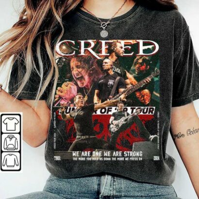 Creed Band 2024 Tour Summer Of 99 Tour Shirt, Creed Rock Band 90s Concerts Music Unisex Shirt