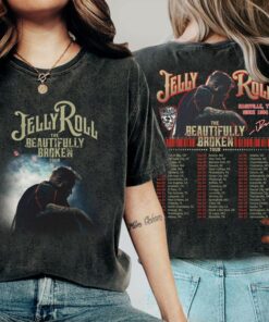 Jelly Roll 2 Sides Music Concert Roll Shirt, The Beautiful Broken Tour 2024 Country Music Concert Gift Unisex Shirt, Jelly Roll Tour 2024 Shirt