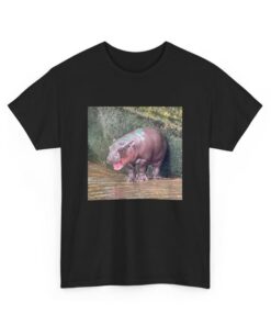 Moo Deng Unisex Heavy Cotton Tee, Baby Hippo Shirt