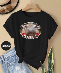 Moo Deng Bouncy Pig T-Shirt - Cute Thai Baby Hippo - Adorable Animal Tee - Perfect Gift for Hippo and Animal Lovers