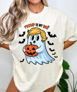 Trump Is My Boo Halloween 2024 Shirt, Funny Trump Ghost T-Shirt, Funny Pumpkin Trump 2024 Shirt