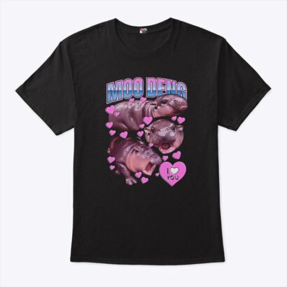 Moo Deng I Love You Cute Baby Hippo Shirt