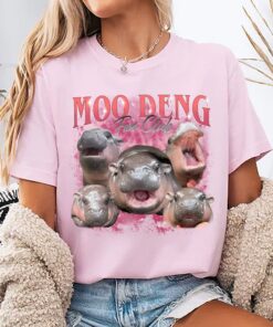 Moo Deng Fan Club Bootleg Shirt, Baby Hippo Funny Sweatshirt, Cute Baby Hippo Long Sleeve, Famous Animals Hoodie, Gift For Pet Lover