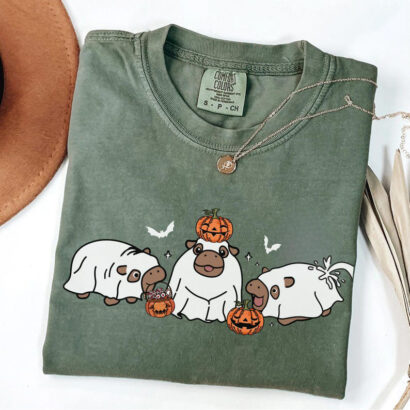 Moo Deng Shirt, Baby Pygmy Hippo Moo Deng Shirt, Halloween Baby Hippo Shirt, Trendy Halloween Costume, Halloween Sweatshirt