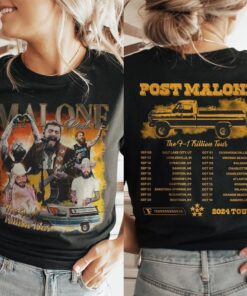 Post Malone Tour Shirt, Music 2 Sides Shirt Post Malone The F-1 Trillion 2024 Concert Gift For Fan