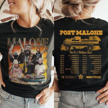 Post Malone Tour Shirt, Music 2 Sides Shirt Post Malone The F-1 Trillion 2024 Concert Gift For Fan