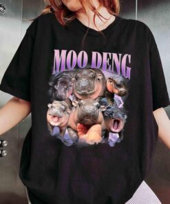 Cute Moo Deng Bootleg Shirt, Moo Deng Lovers Shirt, Hippo Shirt