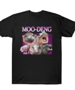 Moo Deng, baby pygmy hippos T-Shirt Moo Deng T-Shirt Cotton Unisex T-Shirt, Crew Neck, Size S- 3XL,Gift For Women Top, Gift For Men Top, Team BDK T-Shirt