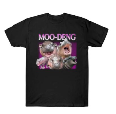 Moo Deng, baby pygmy hippos T-Shirt Moo Deng T-Shirt Cotton Unisex T-Shirt, Crew Neck, Size S- 3XL,Gift For Women Top, Gift For Men Top, Team BDK T-Shirt