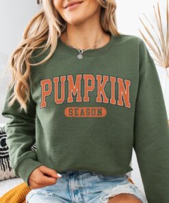 Retro Pumpkin Season Crewneck Sweatshirt, Happy Thanksgiving Festival Sweater, Fall Autumn Cozy Pullover Sweatshirt