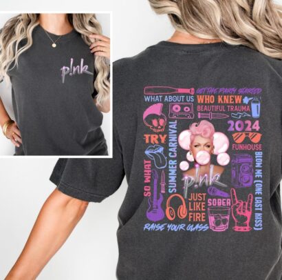 P!nk Pink Singer Summer Carnival 2024 Tour Shirt,Pink Fan Lovers Shirt,Music Tour 2024 Shirt,Trustfall Album Shirt,Concert 2024 P!nk shirt