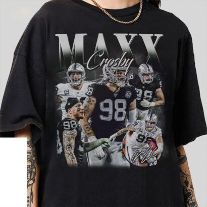 Vintage 90s Graphic Style Maxx Crosby T-Shirt, Maxx Crosby Shirt, Las Vegas Football Shirt, Vintage Oversized Sport Shirt Sweatshirt