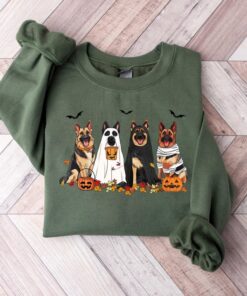 Halloween Dog Sweatshirt, German shepherd Ghost Dogs sweatshirt, Halloween Sweatshirt, Halloween Sweater, Ghost Sweatshirt, Ghost Dog Shirt