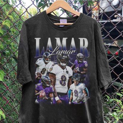 Vintage 90s Graphic Style Lamar Jackson T-Shirt, Lamar Jackson Shirt, Baltimore Football Shirt, Vintage Oversized Sport Shirt Sweatshirt