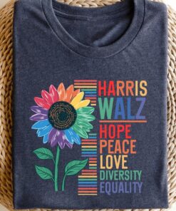 Retro Funny Kamala Harris Tim Walz 2024 Unity Over Division Democrat Harris Election 2024 Graphic TShirt for Women