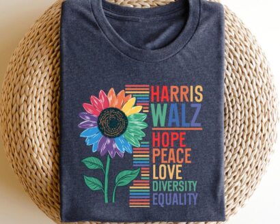 Retro Funny Kamala Harris Tim Walz 2024 Unity Over Division Democrat Harris Election 2024 Graphic TShirt for Women